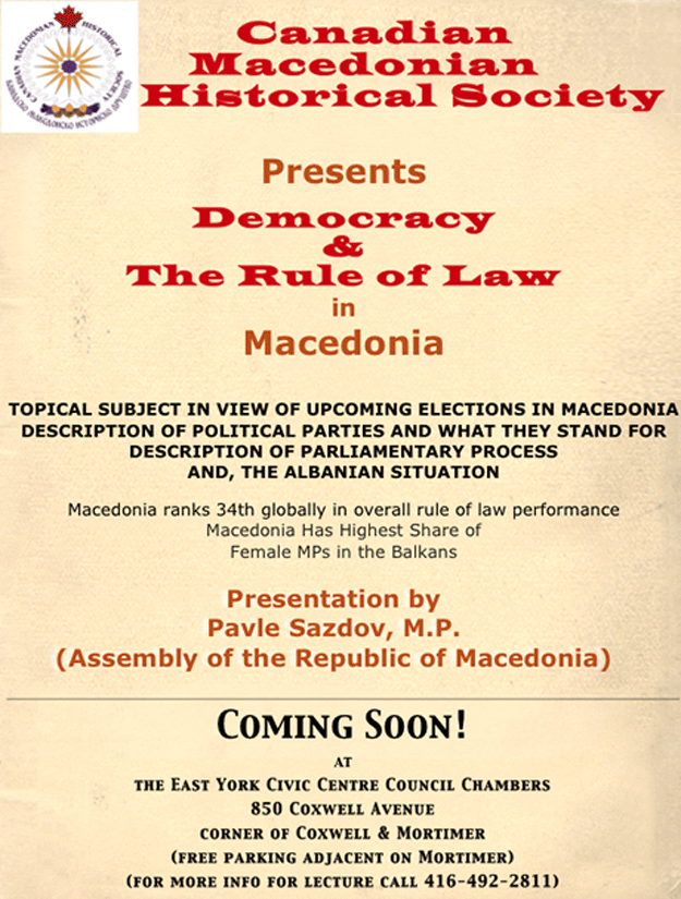 Democracy & The Rule of Law in Macedonia