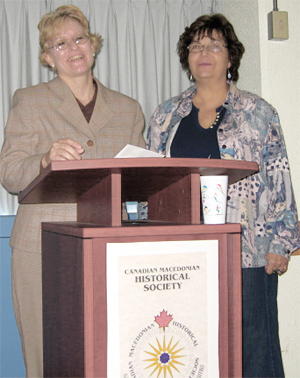Dr. Kathy Dimitrievski with Virginia Evans