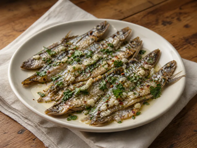 Cironka with garlic and vinegar