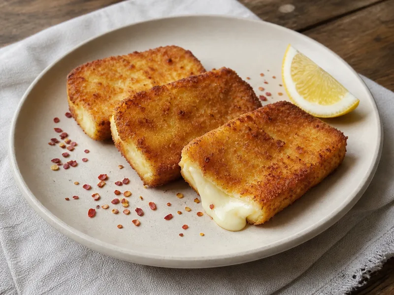 Fried breaded kashkaval
