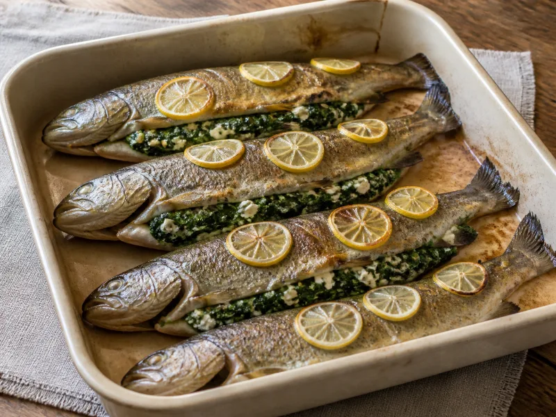 Stuffed Ohrid trout