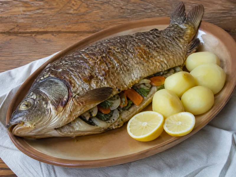 Stuffed carp