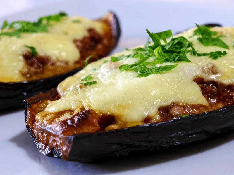 Stuffed aubergines