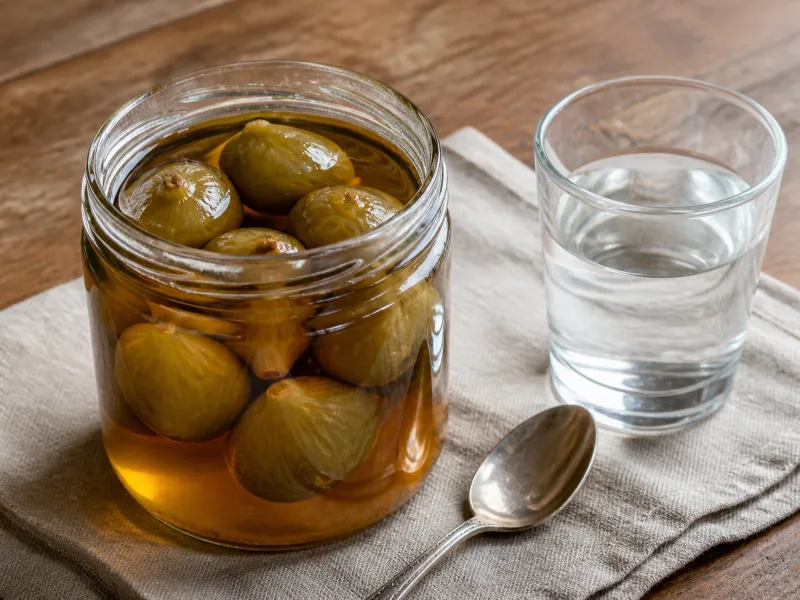 Green fig preserve